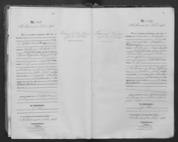 Du 10 juillet 1893 au 31 décembre 1893