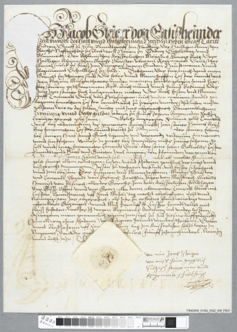 Reconnaissance d'une dette de 26 florins