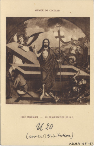 Colmar : musée Unterlinden : la résurection, école Schongauer