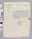 Lettres de recommandations professionnelles : Berger-André et Compagnie (Aue im Elsass), Préfecture de Vaucluse, Société Textiles d'Alsace René Friedmann et Kullmann et Compagnie, Brasserie de Mutzig.