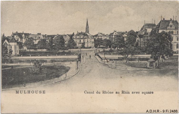 Mulhouse, canal du Rhône au Rhin avec Square