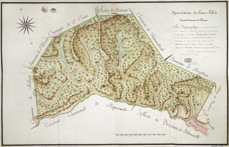 Mines de houille: de Ribeauvillé, Thannenkirch et Bergheim (2 plans en 1809) (1809-1818); de Cernay, Steinbach, Uffholtz et Wattwiller (1805-1840)