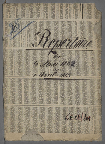 Répertoire chronologique Me Marie Antoine Eugène Welte