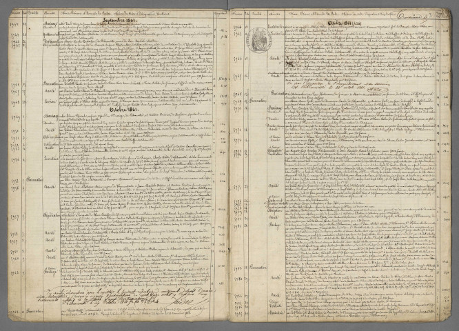 Répertoires chronologiques Me Klobb 22 juillet 1861 - 29 mars 1862 ; Répertoires chronologiques Me Hommell, 31 mars - 30 juin 1862