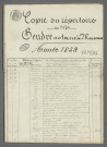 Double et copie de répertoire chronologique Me Louis Joseph Gendre