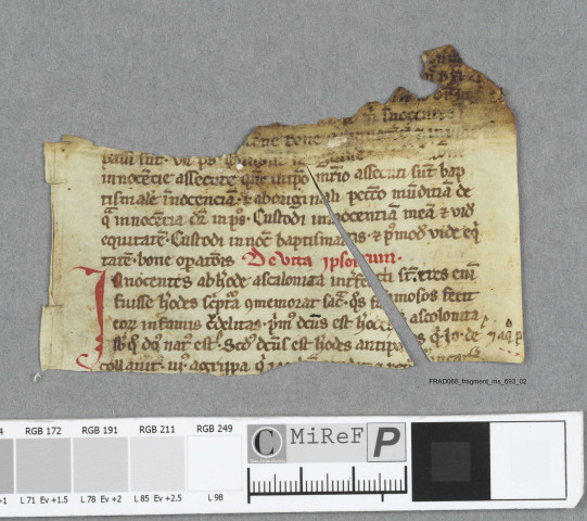 Fragment ms 693a