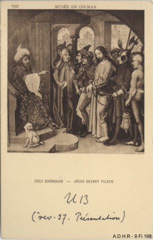 Colmar : musée Unterlinden : Jésus devant Pilate, école Schongauer