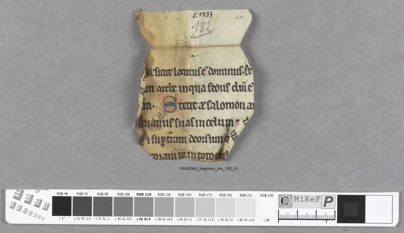 Fragment ms 182a