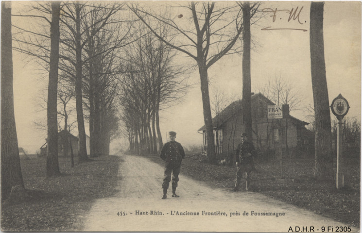Haut-Rhin : l'ancienne frontière près de Foussemagne