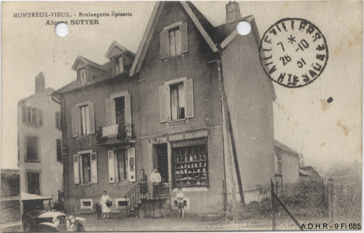 Montreux-Vieux : boulangerie-épicerie A. Sutter