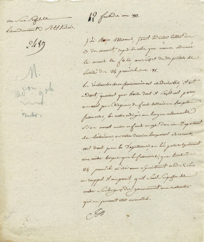 Circulaires ministérielles sur la marche de l'administration