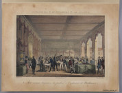 Voyage de S.M. CHARLES X en Alsace [1828]. Le roi visitant l'exposition des produits de l'industrie de Mulhouse