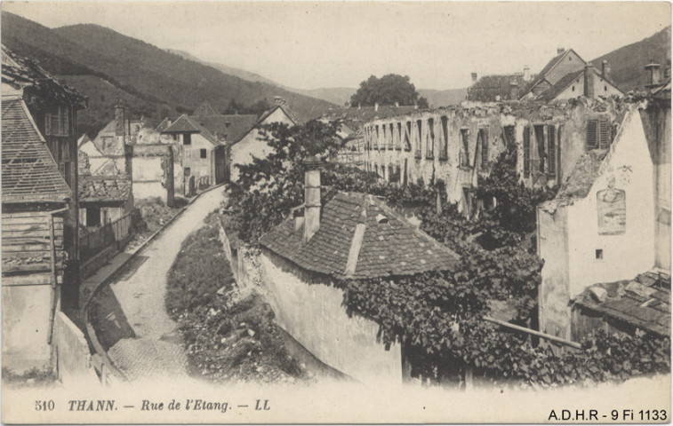 Thann : ruines de la guerre 1914-1918, rue de l'étang