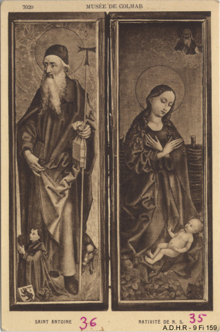 Colmar : musée Unterlinden : saint Antoine, Nativité