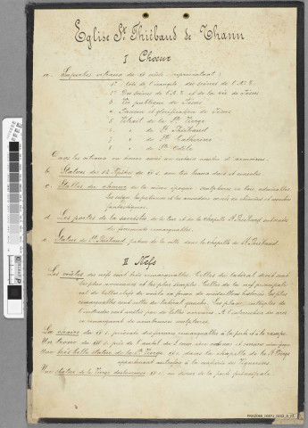 Tableaux descriptifs des parties les plus remarquables de la collégiale de Thann, jadis placées à l'entrée de l'église