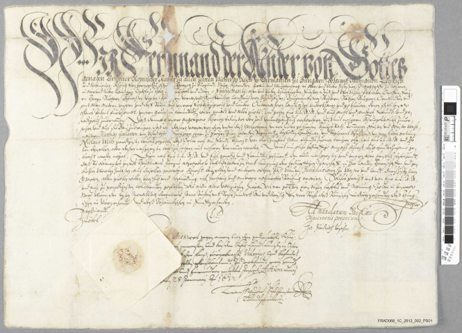 Lettres patentes de l'empereur Ferdinand II autorisant le capitaine Niclaus Weiss à lever des recrues