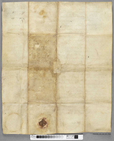 Confirmation par l'Abbé Bertold d'un échange de biens