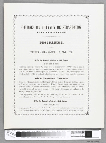 Courses de chevaux : instructions, correspondance