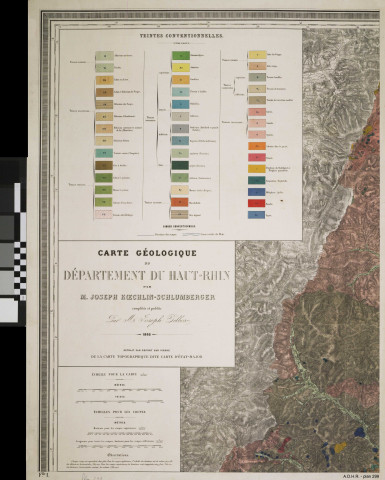 Carte géologique du département du Haut-Rhin par M. Jos. Koechlin-Schlumberger