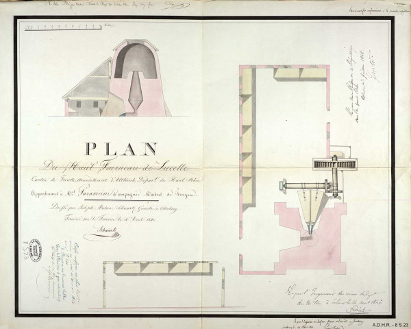 Lucelle et dépendances (Mettemberg, Liesberg, Courtavon, Winkel, etc.): forge (dite de Saint-Pierre), haut-fourneau et tréfilerie Girardin, puis Paravicini 