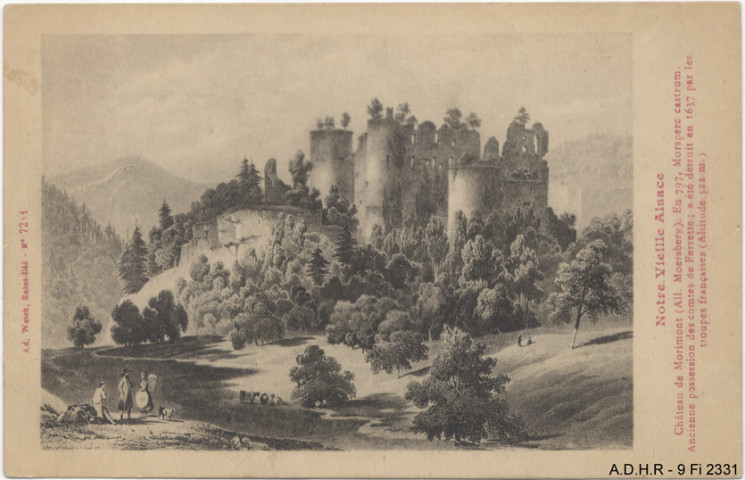 Château du Morimont (repro. Lithographie)