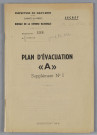 Plan d'évacuation de la population civile ; livret plan d'évacuation "A", supplément 1