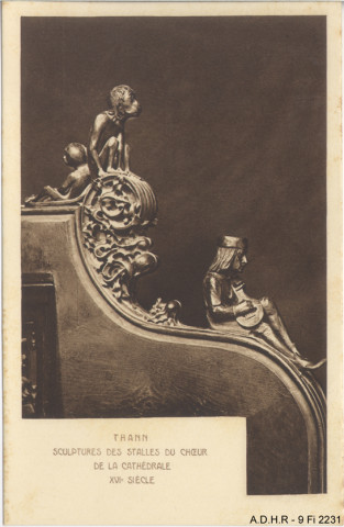 Thann, la collégiale : scultptures des stalles du chœur (XVIe siècle)