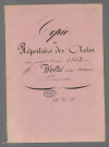 Double et copie de répertoire chronologique Me Joseph Antoine Welte