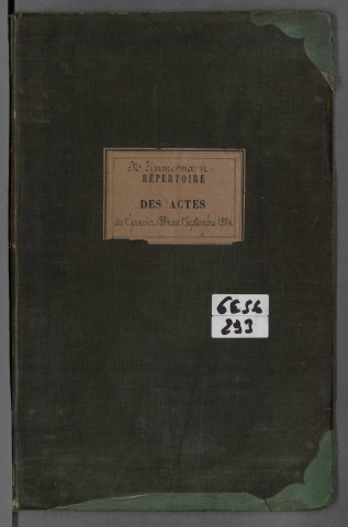 Répertoires alphabétiques en registres Me Zimmermann, A-Z