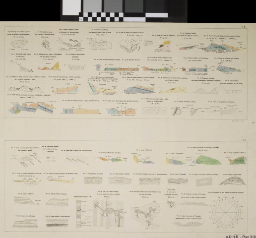 23 planches de légendes de la carte géologique n°3/4