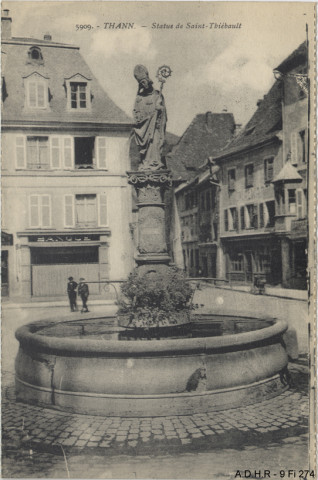 Thann : la statue de saint Thiébaut