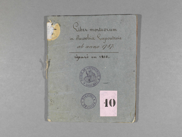 Lapoutroie - Paroisse catholique Sainte-Odile - Registre de sépultures