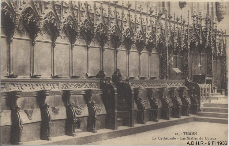 Thann, la collégiale, les stalles du chœur