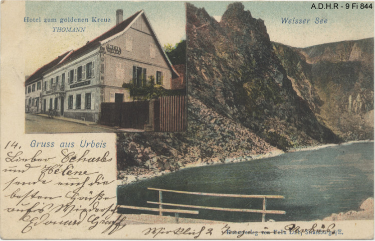 Orbey : Hôtel "zum goldenen Kreuz", lac blanc