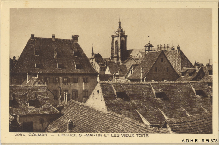 Colmar : église Saint-Martin et les vieux toits