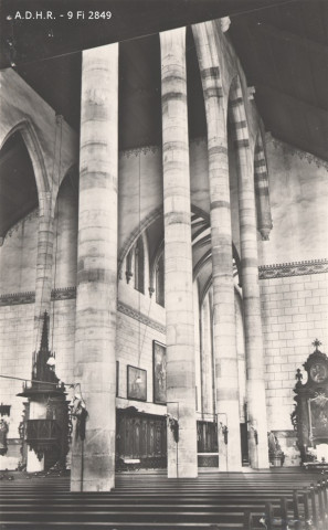 Colmar : Eglise des Dominicains (XIIIe et XIVe siècles) : la Nef et le Chœur