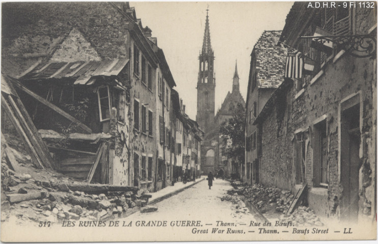 Thann : ruines de la guerre 1914-1918, rue des bœufs