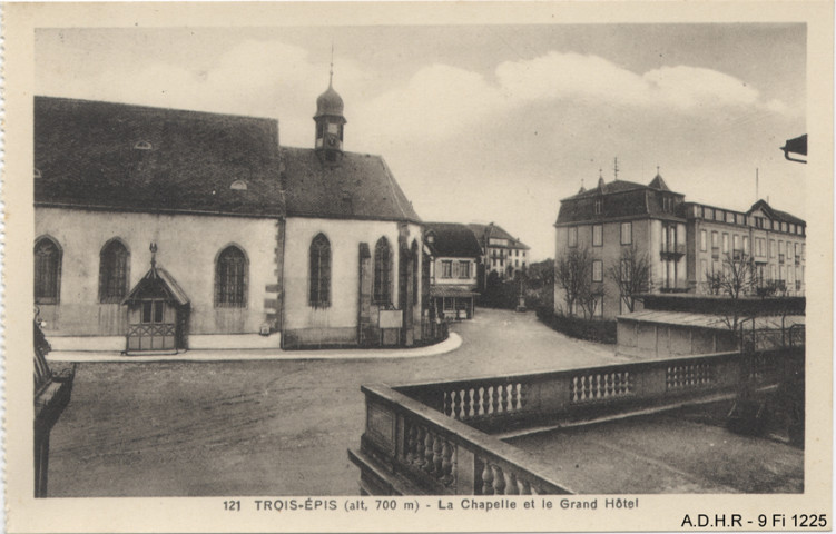 Trois Epis : la chapelle et le Grand hôtel