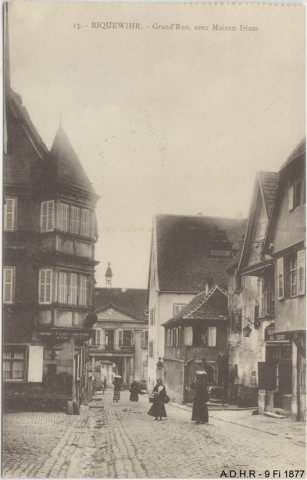 Riquewihr, Grand'rue avec maison Iriam
