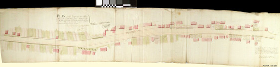 Projets d'alignement: traverse de Mulhouse (plan aux abords du canal du Rhône au Rhin en 1870), Pfastatt (profils et 2 plans en 1853), Ranspach (plan et profils en 1854), Rixheim (plan et profils en 1853), Saint-Louis (plan en 1804 et en 1853), hameau de la Tuilerie dépendant de la commune de Schlierbach (plan en 1853), Sierentz (profils en 1852 et plan en 1856) et Thann 