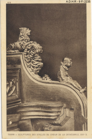 Thann, la collégiale : scultptures des stalles du chœur (XVIe siècle)