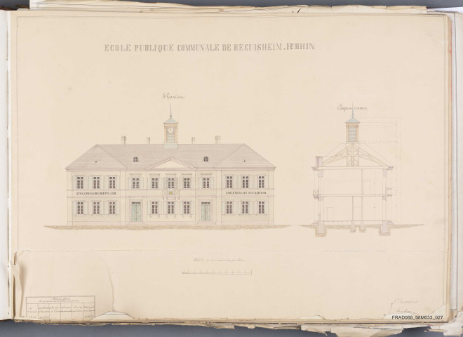 façade et coupe