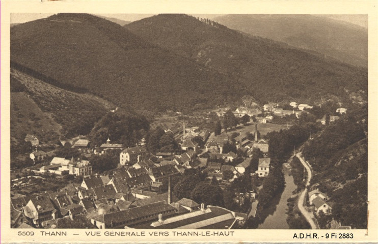 Thann : vue générale vers Thann-le-Haut