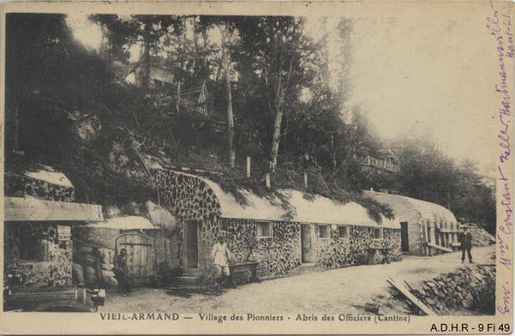 Hartmannswillerkopf : Village des pionniers, abris des officiers