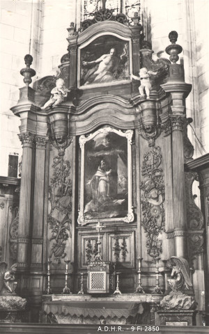 Colmar : Eglise des Dominicains (XIIIe et XIVe siècles) : autel du Chœur provenant de l'ancienne Abbaye de Murbach