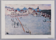 Mulhouse : inondations à la Porte Haute. (original au Musée Historique de Mulhouse)