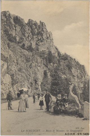 La Schlucht : route de Munster, rochers du Kruppenfels