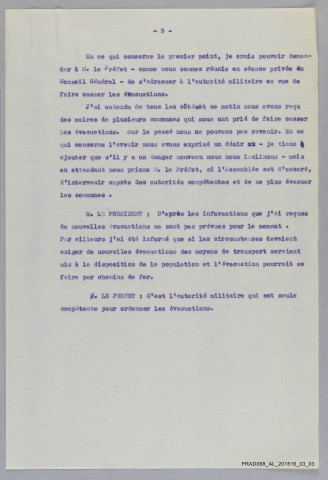 session extraordinaire du Conseil Général du Haut-Rhin - compte rendu de délibérations des commissions réunies