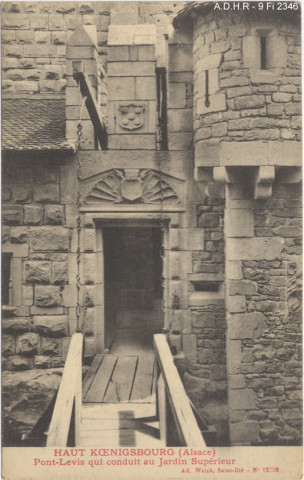 Haut-Koenigsbourg, pont levis qui conduit au jardin supérieur