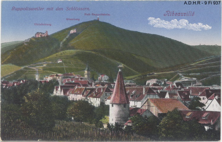 Ribeauvillé : vue générale et les trois ruines